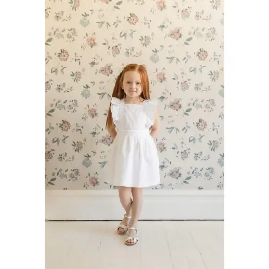 Hope & Henry Girls' Organic Cotton Ruffle Apron Dress, Toddler image {1}