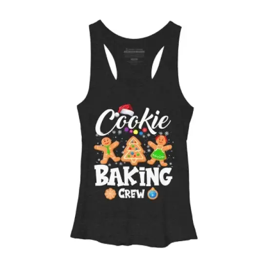 Women's Design By Humans Cookie Baking Crew Christmas By NekoShop Racerback Tank Top image {3}