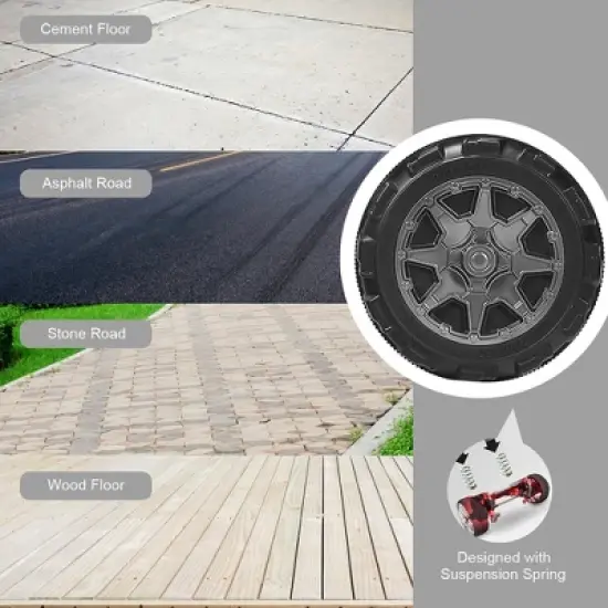 Costway 12V Kids Ride On Car 2 Seater Truck RC Electric Vehicles w/ Storage Room image {7}