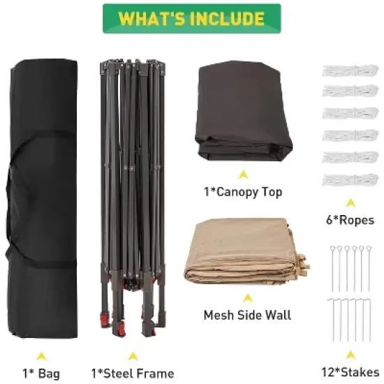 GustoWave Portable Outdoor 6 Sided Gazebo Tent Pergola, Carpa for Backyard image {1}