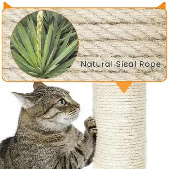 Yaheetech 72&Prime; Height Cat Tree Cat Condos for Small/Medium Cats Dark Gray image {9}