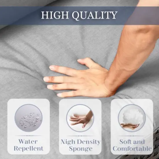 Gymojoy Sofa Patio Chair with Propane Fire Pit Table image {6}