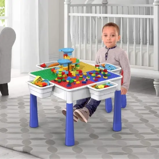 PICASSO-TILES Bricks Building Blocks with Marble Run 581PCS, Activity Table and Chair for Kids, Construction STEM Educational Toy image {6}