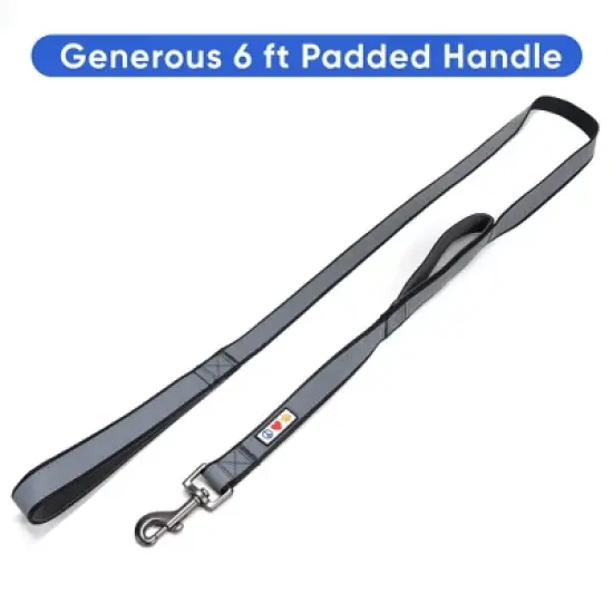 Pawtitas Padded Dog Training Leash 6FT Reflective No-Pull Lead with Dual Padded Handles for Control & Safety image {4}