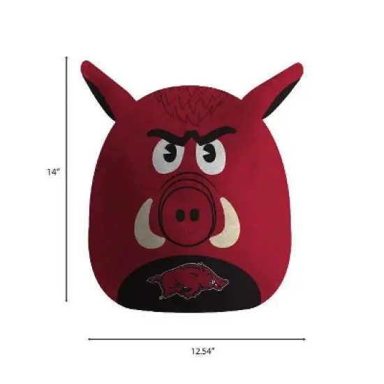 NCAA Arkansas Razorbacks Mascot Pillow: Sports Team Logo Plush Novelty image {1}