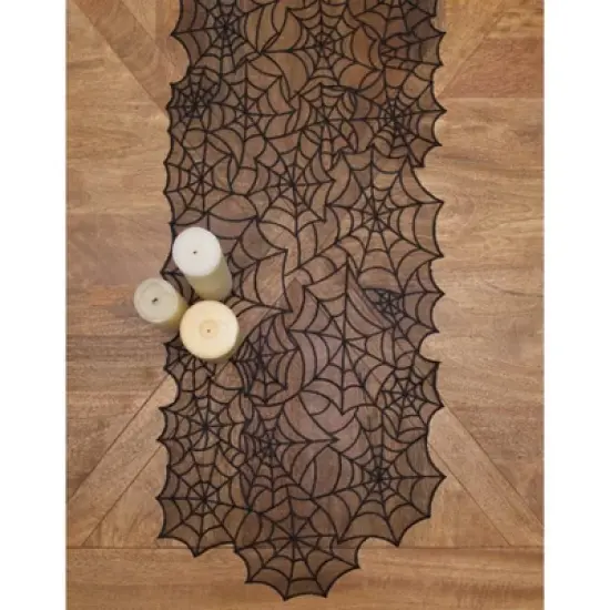 C&F Home Spider Webb Halloween Reversible Translucent Decorative Table Runner 12" x 68" image {4}