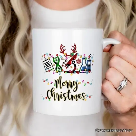 Science Buffalo Plaid Christmas, Gift for Scientist or Researcher (Non-Custom Only)| OrnamentallyYou image {2}