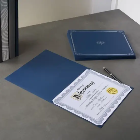 Best Paper Greetings 48-Pack Certificate of Achievement, Excellence Gold Foil Seal Included for Student & Employee Recognition, Blue, 8.5" x 11" image {2}