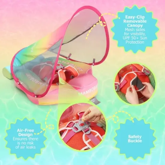 Mambobaby Trendy Voyager Baby Pool Float with Canopy image {2}