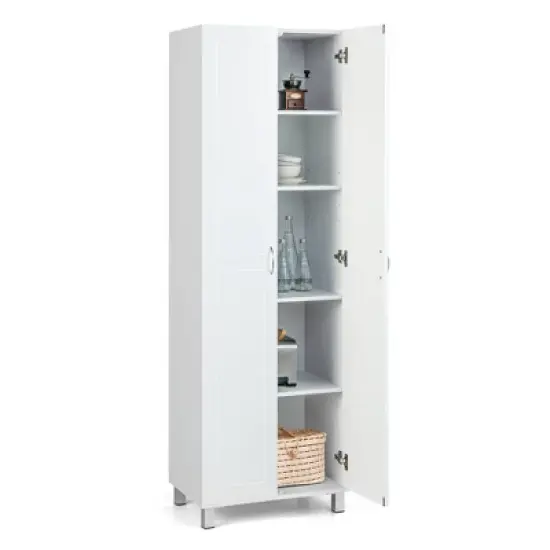 Costway 73.5''Double Door Tall Pantry Cabinet Freestanding Versatile Storage Organizer image {8}