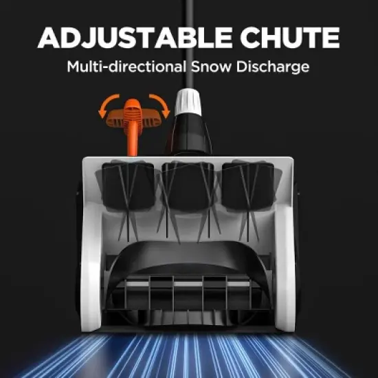 Litheli 40V 4Amp U20 Brushless Electric Cordless Snow Shoevel Battery Powered Snow Blower With Battery: Rechargeable, No Assembly Required image {4}