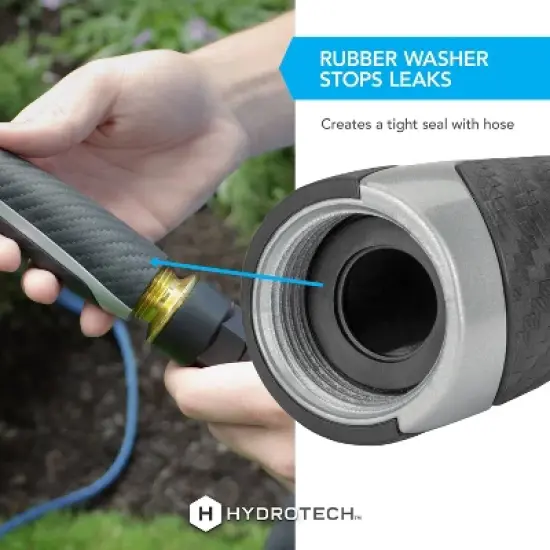 HydroTech Heavy Duty Twist Hose Nozzle Black/Orange image {14}