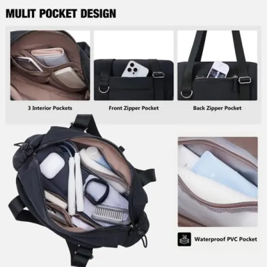 Small Gym Bag for Women 2 Set Mini Gym Duffle Bag with Wet Compartment and Coin Wallet, image {6}