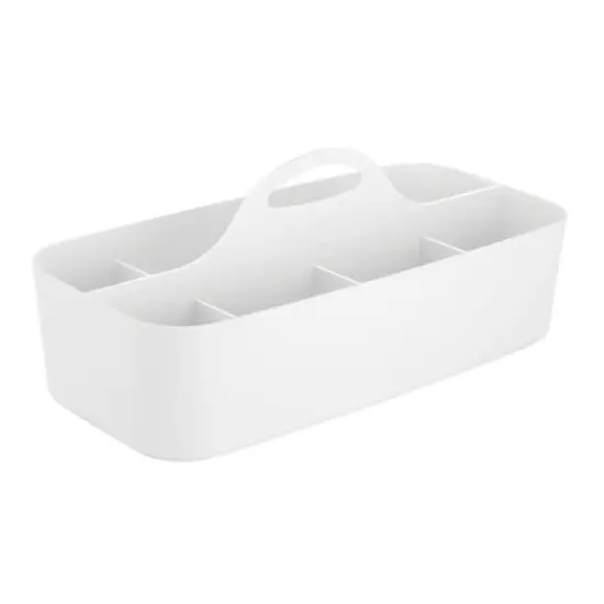 mDesign Makeup Storage Organizer Caddy Tote, Divided Basket Bin, X-Large image {5}