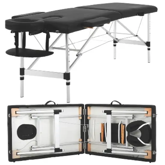FDW Aluminium Portable Massage Table 2 Fold Height Adjustable image {7}