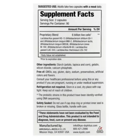 Kyolic Kyo-Dophilus&reg;, Multi 9 Probiotic, 180 Capsules image {1}
