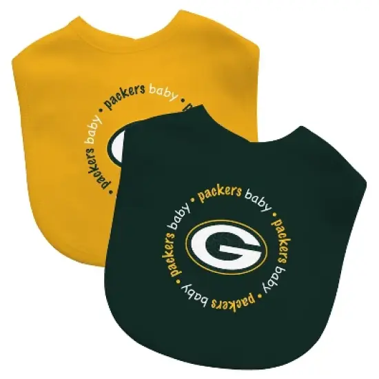 Baby Fanatic Officially Licensed Unisex Baby Bibs 2 Pack - NFL Green Bay Packers image {1}