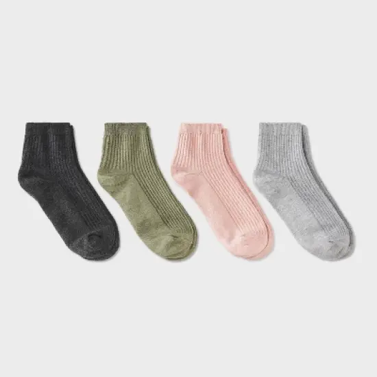 Women's Ultra Soft Everyday Rib-Knit 4pk Ankle Socks - Auden&trade; 4-10 image {3}