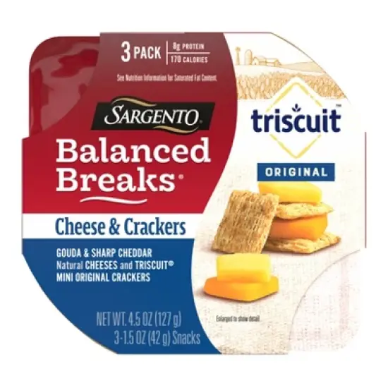Sargento Balanced Breaks Cheese & Mini Triscuit Crackers - 4.5oz/3ct image {7}