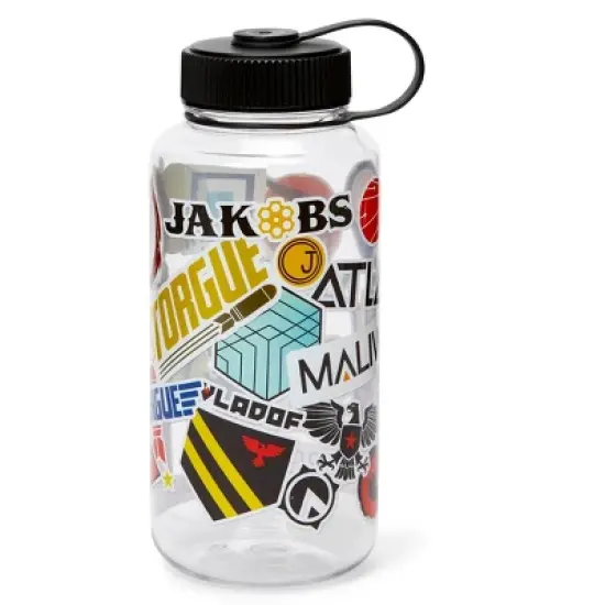 Just Funky Borderlands Manufacturer Logos Plastic Water Bottle - 32-Ounces image {2}