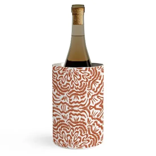 Marta Barragan Camarasa Terracotta strokes pattern Wine Chiller - Deny Designs image {2}