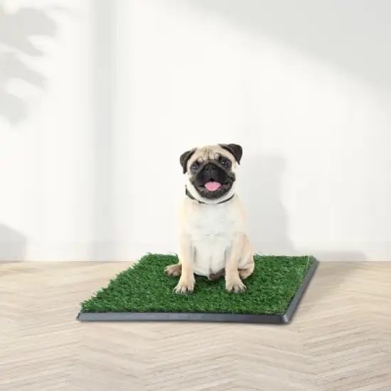 Pet Adobe Small Puppy Faux Grass Potty Trainer Mat - 16" x 20" image {1}