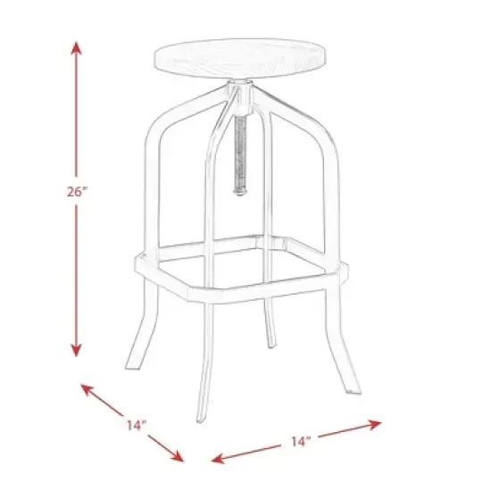 Court Adjustable Backless Barstool Brown - Picket House Furnishings image {11}