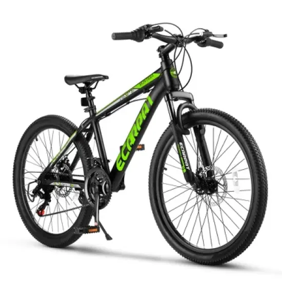 24 inch Mountain Bike Bicycle with Full/Front Suspension,Steel Frame and Dual Disc Brakes for Adults Aluminium Frame Bike Shimano 21-Speed image {10}