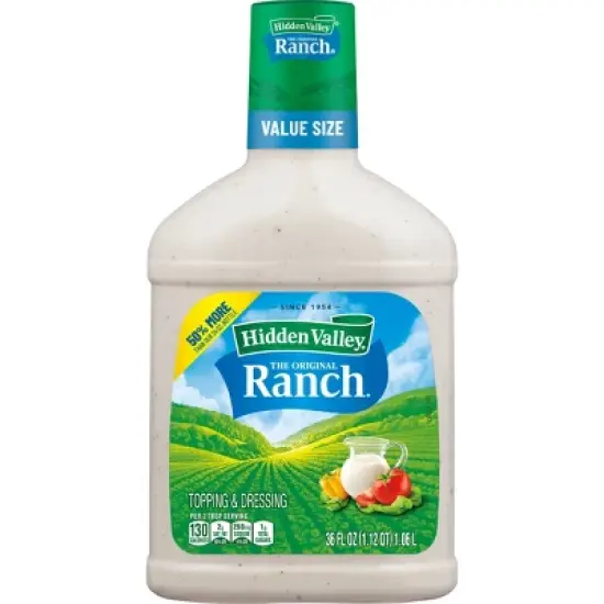 Hidden Valley Original Ranch Salad Dressing & Topping - Gluten Free - 36fl oz image {6}