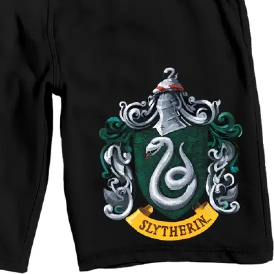 Harry Potter Slytherin Crest Men's Short Sleeve Shirt & Sleep Shorts Set image {4}