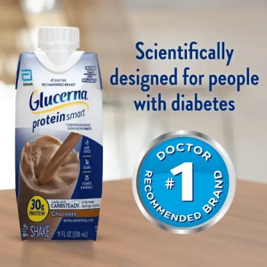 Glucerna Protein Smart Shake - Chocolate - 4pk image {3}