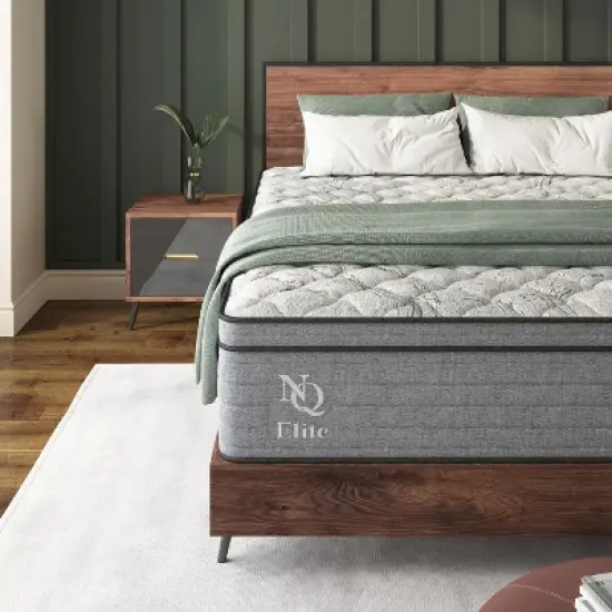 NapQueen Elite Series Machka Mattress, 12 Inch Cooling Gel Memory Foam, Hybrid Mattress in a Box with Individual Pocket Spring, Made in USA image {5}