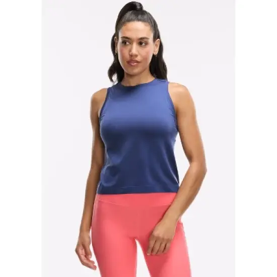 Peloton Women's Seamless Muscle Tank, Deep Cobalt image {4}