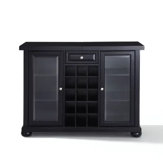 Alexandria Sliding Top Bar Cabinet Black - Crosley image {9}