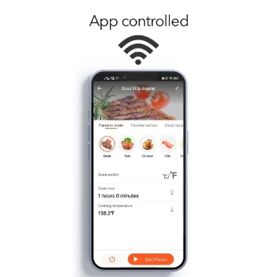 HOM Smart Sous Vide Precision Cooker 1000W - Advanced Cooking Appliance with App Integration image {6}