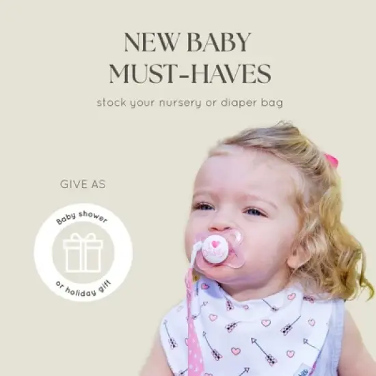 Tadpoles Pacifier Clip Set - Four Clips Plus Binky Case - Universal Holder Fits Most Paci Brands, Teethers and Car Seats image {5}