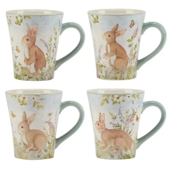 Certified International (Set of 4) 16oz Easter Meadow Mugs image {2}