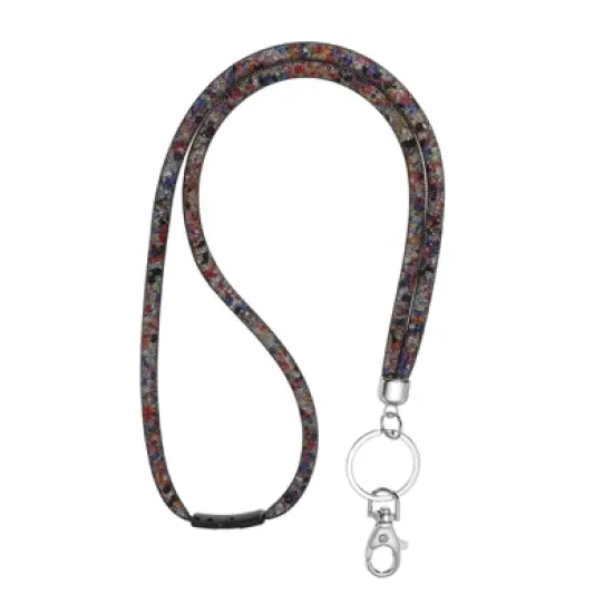 Unique Bargains Rhinestone Bling ID Badge Keychain Lanyards with Metal Clasps image {5}