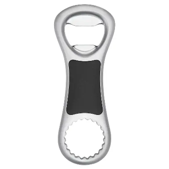 OXO Die Cast Bottle Opener Silver: Zinc Kitchen Tool, Dishwasher-Safe, Metallic Finish, Beer & Wine Accessory image {4}