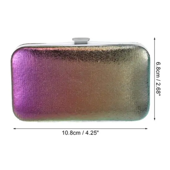 Unique Bargains Portable Stainless Steel Nail Clippers Multicolor 1 Set image {3}