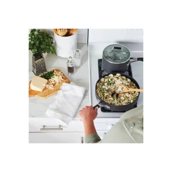 Select by Calphalon 3qt Nonstick Hard-Anodized Saute Pan with Lid image {3}