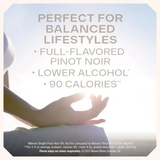 Meiomi Bright Pinot Noir Red Wine - 750ml Bottle image {3}