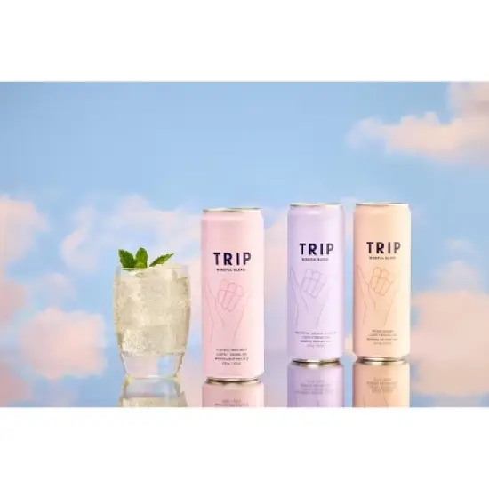 Trip Mindful Blend Raspberry Orange Blossom Lightly Sparkling Botanical - 12 fl oz Can image {6}