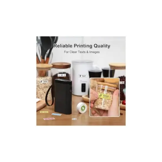 Nelko P21 Bluetooth Label Printer Black 14x40mm 100pc Roll and 14x40mm 180pc Roll image {6}