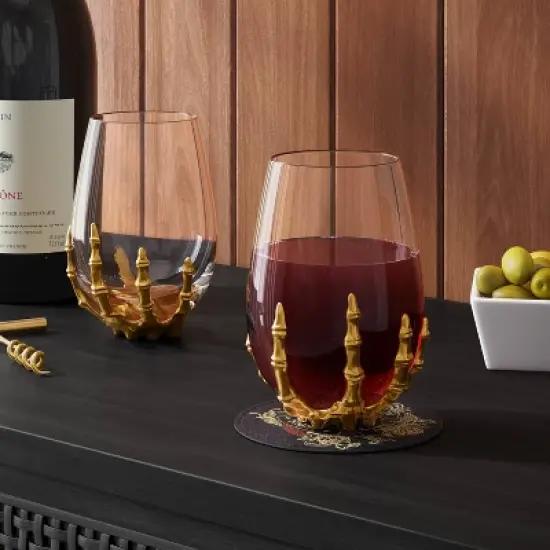 15.36 oz Stemless Skeleton Wine Glass - Threshold&trade; image {1}