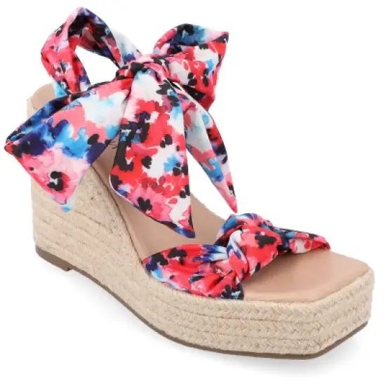 Journee Collection Womens Surria Tru Comfort Foam Espadrille Platform Wedge Sandals image {11}