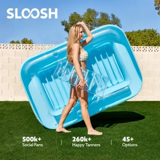 Sloosh Luxe Edition Inflatable Suntan Tub Floating Pool Lounger Pool Tanning Pool Inflatable Tanning Bed for Adults image {1}