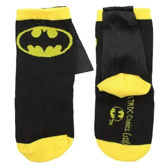 DC Comics Superhero Batman Superman The Flash Youth Boys Caped Crew Socks image {1}