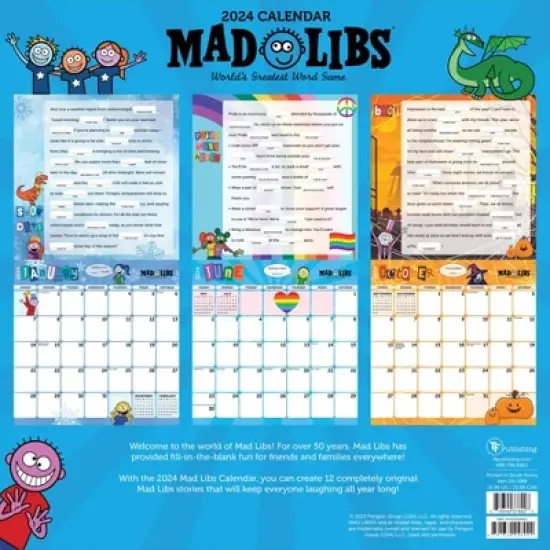 TF Publishing 2024 Wall Calendar 12"x12" Mad Libs image {4}