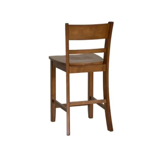 Linon Torino Villa Counter Height Barstool Walnut image {7}